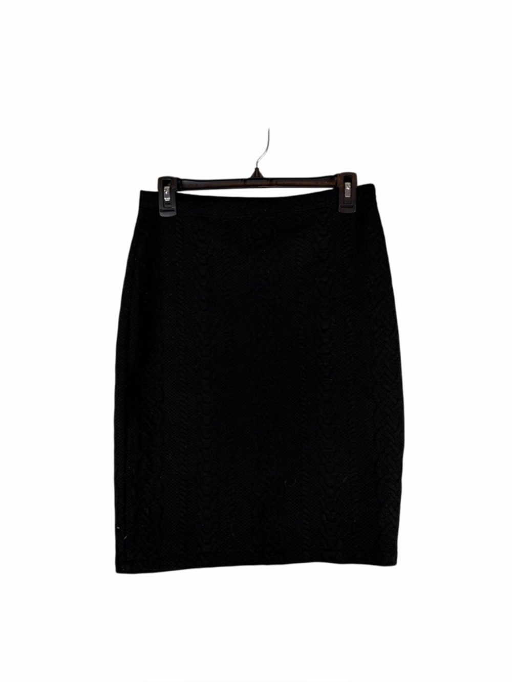 Vince Camuto Black Cable Knit Pencil Skirt Size XS